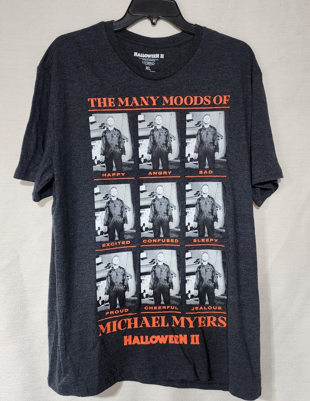 Halloween 2 ''The many moods of Michael Myers'' shirt men's XL